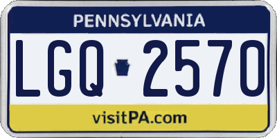 PA license plate LGQ2570