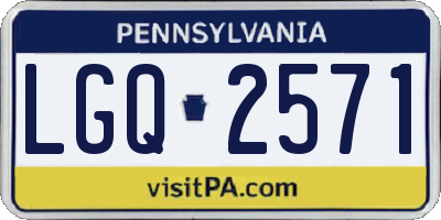 PA license plate LGQ2571