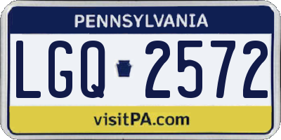 PA license plate LGQ2572