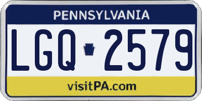 PA license plate LGQ2579