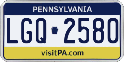 PA license plate LGQ2580