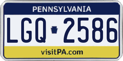 PA license plate LGQ2586