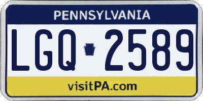 PA license plate LGQ2589