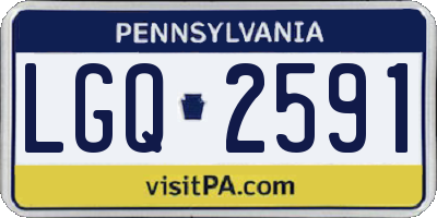 PA license plate LGQ2591