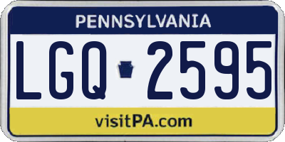 PA license plate LGQ2595
