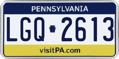 PA license plate LGQ2613
