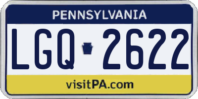 PA license plate LGQ2622