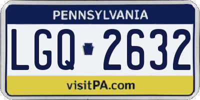 PA license plate LGQ2632