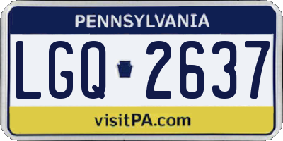 PA license plate LGQ2637