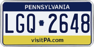 PA license plate LGQ2648