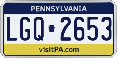 PA license plate LGQ2653
