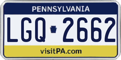 PA license plate LGQ2662