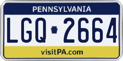 PA license plate LGQ2664