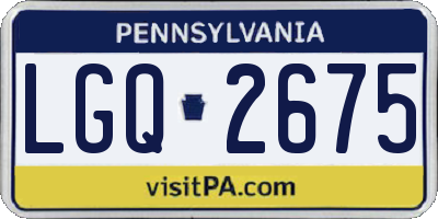 PA license plate LGQ2675
