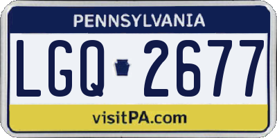 PA license plate LGQ2677