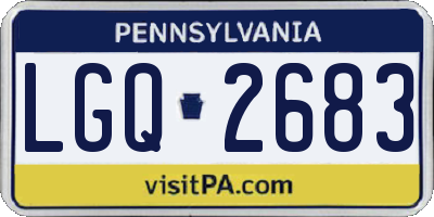 PA license plate LGQ2683