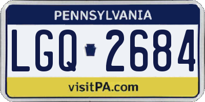 PA license plate LGQ2684