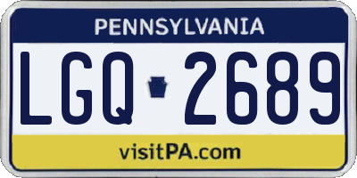 PA license plate LGQ2689