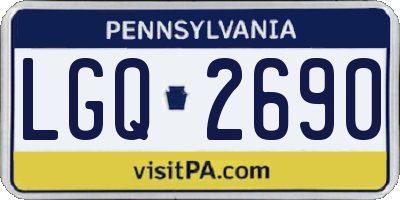 PA license plate LGQ2690
