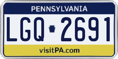 PA license plate LGQ2691