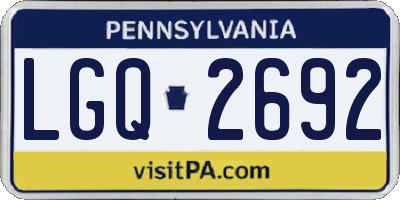 PA license plate LGQ2692