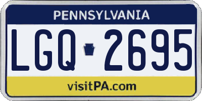 PA license plate LGQ2695