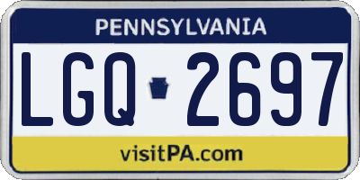 PA license plate LGQ2697