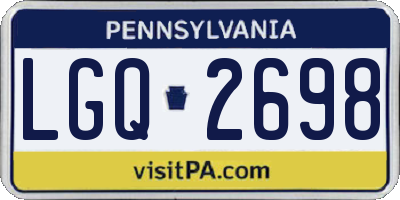 PA license plate LGQ2698