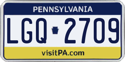 PA license plate LGQ2709