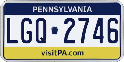 PA license plate LGQ2746