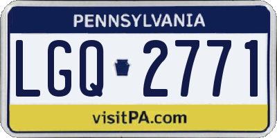 PA license plate LGQ2771