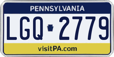 PA license plate LGQ2779