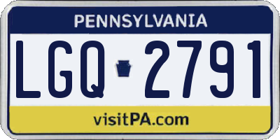 PA license plate LGQ2791