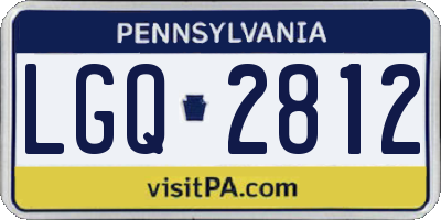 PA license plate LGQ2812