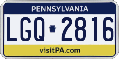 PA license plate LGQ2816