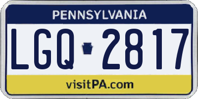 PA license plate LGQ2817
