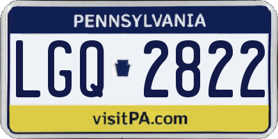 PA license plate LGQ2822