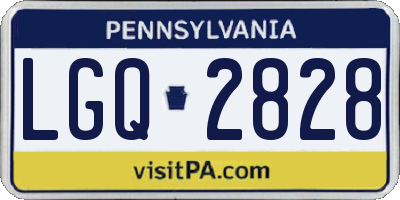PA license plate LGQ2828
