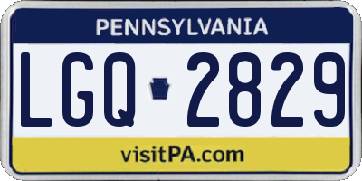 PA license plate LGQ2829