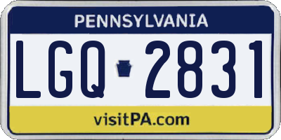 PA license plate LGQ2831