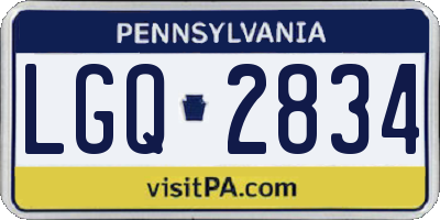 PA license plate LGQ2834