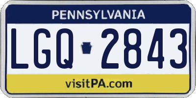 PA license plate LGQ2843