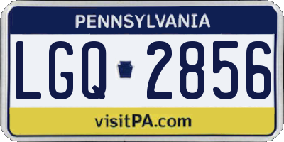 PA license plate LGQ2856