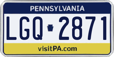 PA license plate LGQ2871