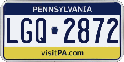 PA license plate LGQ2872
