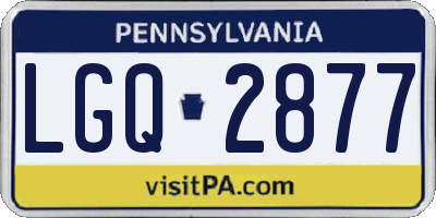 PA license plate LGQ2877