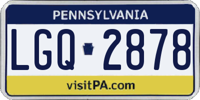PA license plate LGQ2878