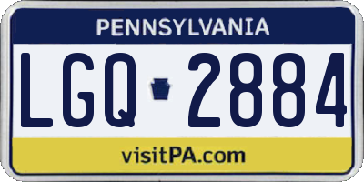 PA license plate LGQ2884