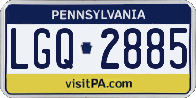 PA license plate LGQ2885