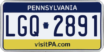 PA license plate LGQ2891